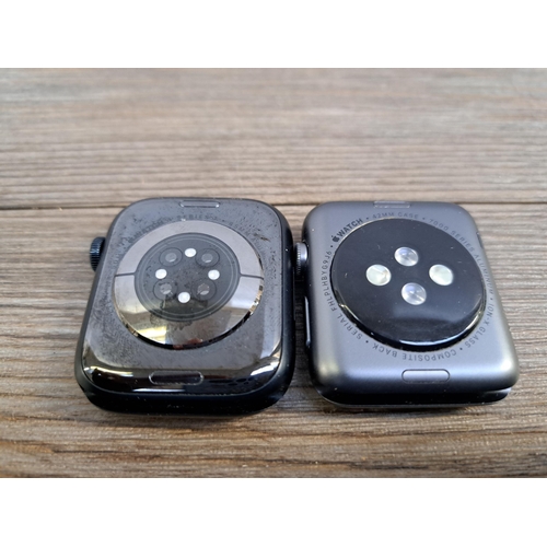 611 - Two Apple watches, one A2478 series 7 one series 1 A1554