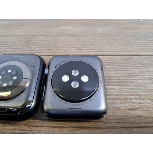 611 - Two Apple watches, one A2478 series 7 one series 1 A1554