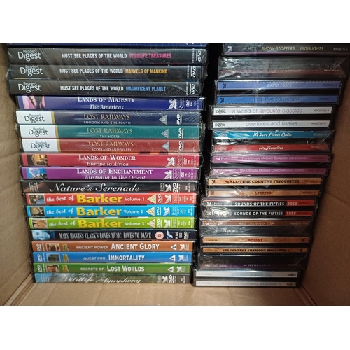 615 - A collection of sealed media to include 24 season two and three DVDs, Michael Palin 'Himalaya' and '... 