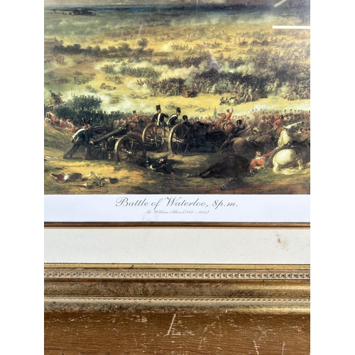 229 - A framed Battle of Waterloo print by Sir William Allan (1785-1850) - approx. 69cm high x 107cm wide