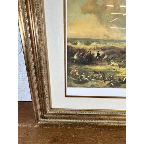 229 - A framed Battle of Waterloo print by Sir William Allan (1785-1850) - approx. 69cm high x 107cm wide