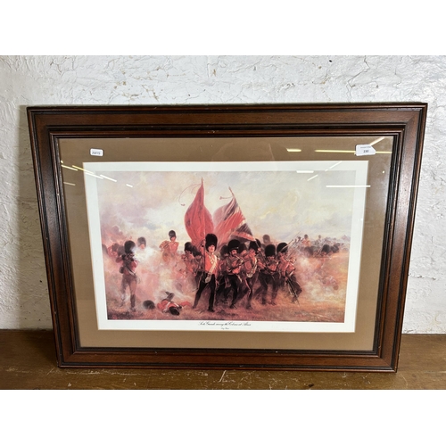 230 - A framed 'Scots Guards Saving The Colours at Alma' print by Lady Butler - approx. 60cm high x 80cm w... 