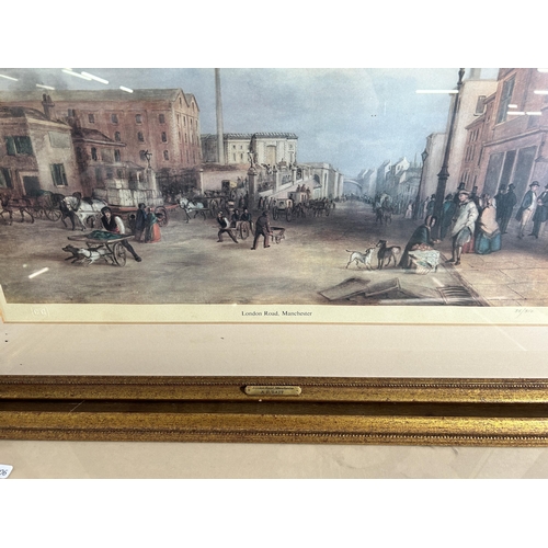 241 - Four framed Manchester scene prints, two A. F. Tait limited edition no. 55 of 350, one Bohuslav Barl... 