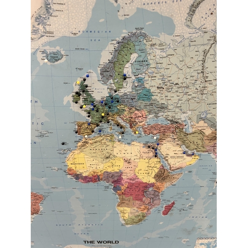 245 - A 1996 Michelin Map of The World - approx. 104cm high x 149cm wide