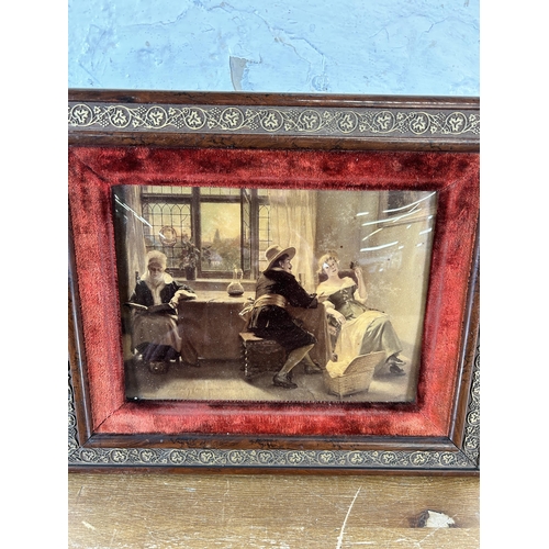 257 - A 19th century framed crystoleum - approx. 31cm high x 38cm wide