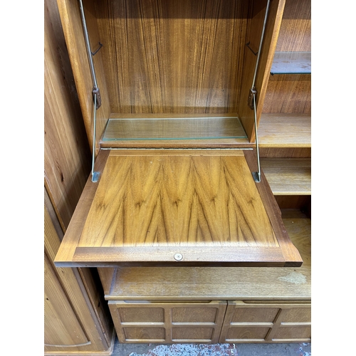 41 - A Nathan teak display cabinet - approx. 145cm high x 136cm wide