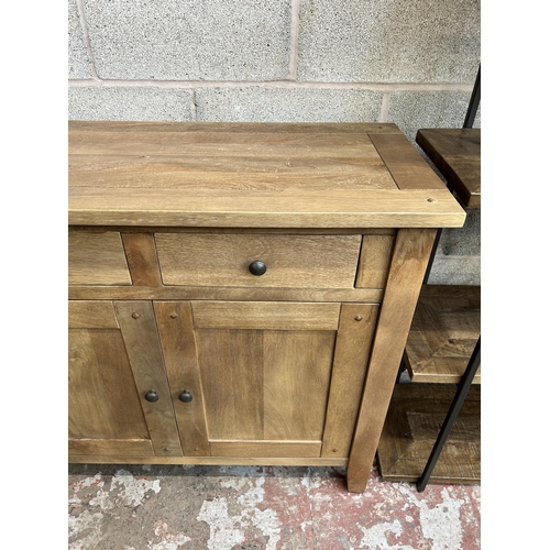 5 - A mango wood sideboard - approx. 86cm high x 100cm wide x 45cm deep