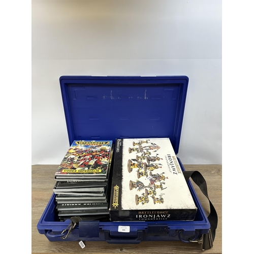 403 - A Games Workshop carry case containing Warhammer Age of Sigmar Battleforce Ironjawz Thunderfist sixt... 