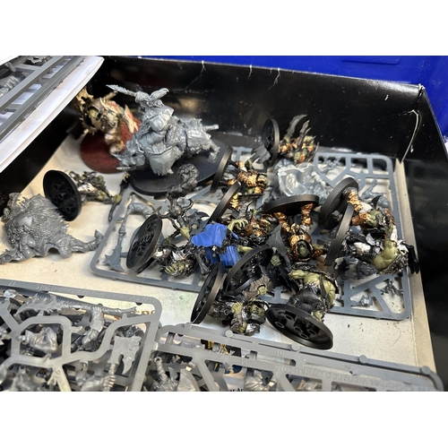 403 - A Games Workshop carry case containing Warhammer Age of Sigmar Battleforce Ironjawz Thunderfist sixt... 