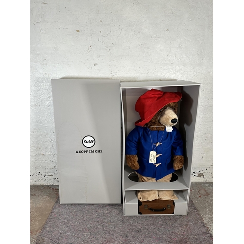 415 - A Steiff limited edition of 350 floor standing life size Paddington bear with original red felt hat,... 