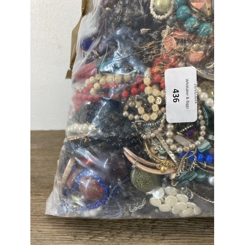 436 - Approx. 10kg of costume jewellery