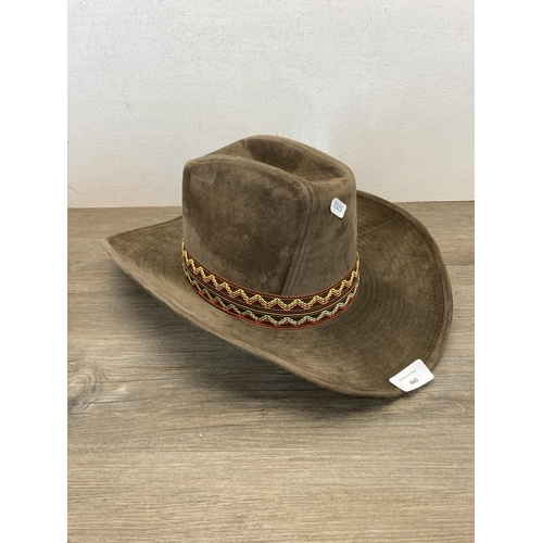 460 - Two vintage cowboy hats, one Canadian Lanning Dynafelt and one brown Beco