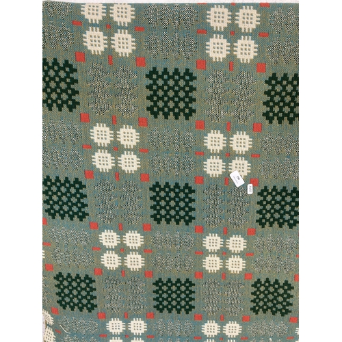 462 - A mid 20th century double sided Welsh blanket - approx. 260cm long x 170cm wide