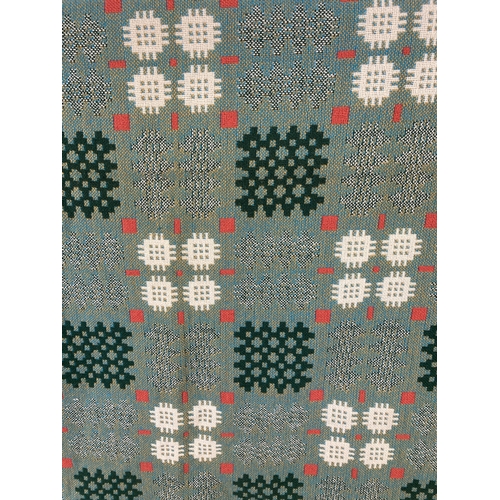 462 - A mid 20th century double sided Welsh blanket - approx. 260cm long x 170cm wide