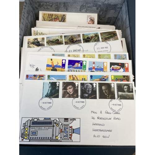 472 - A collection of Royal Mail Mint stamps and first day covers to include Famous Trains, Trafalgar, Isa... 