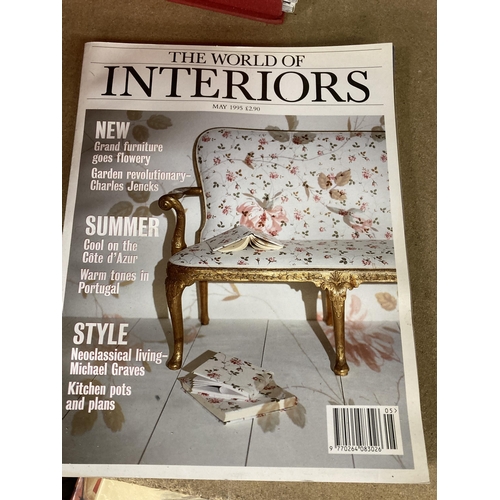 473 - A large collection of the World of Interiors magazines