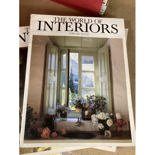 473 - A large collection of the World of Interiors magazines