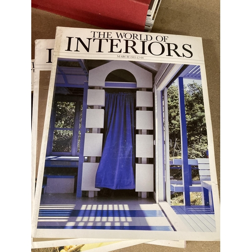 473 - A large collection of the World of Interiors magazines