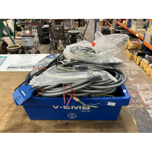 773 - A quantity of electric cabling and sealed Zip-Lock zip ties