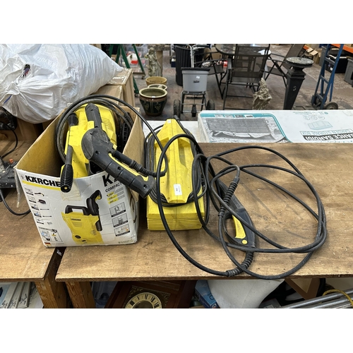 774 - Two Karcher pressure washers, one 411A and one K2 Compact