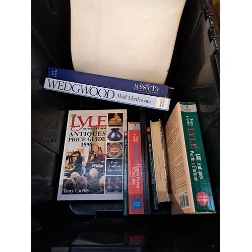 825 - Four boxes containing a large collection of books together with Borough of Mossley ordinance survey ... 