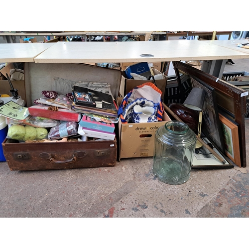 846 - A large collection of house clearance items to include Lego, Dixons World of Photography books, cera... 