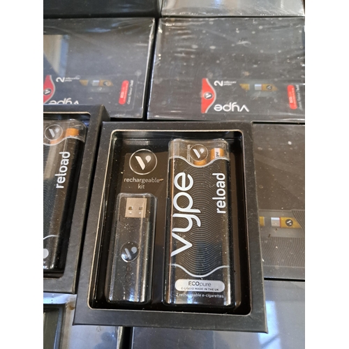 860 - A box containing approx. 45 sealed Vype rechargeable E-cigarette kits and cartridges