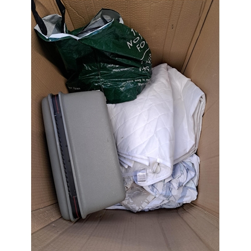 874 - Two boxes containing CDs, cassettes, Samsonite carry case etc.