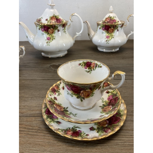 342 - A collection of Royal Albert Albert Old Country Roses bone china to include six teacups, two teapot,... 