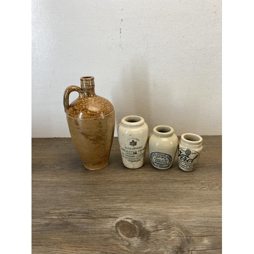 346 - A collection of stoneware and terracotta pottery