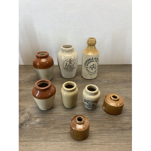 346 - A collection of stoneware and terracotta pottery