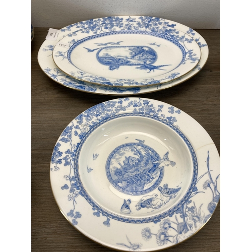 358 - A collection late 19th century Brownfield & Son Rd No. 14058 transferware dinnerware