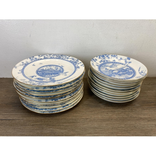 358 - A collection late 19th century Brownfield & Son Rd No. 14058 transferware dinnerware