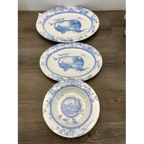 358 - A collection late 19th century Brownfield & Son Rd No. 14058 transferware dinnerware