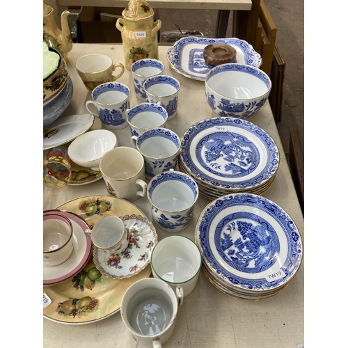 360 - A collection of items to include five mid 20th century Yugoslavian enamel saucepans, crested china, ... 