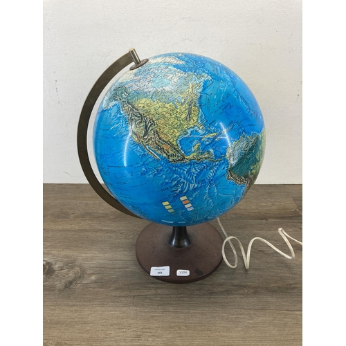 482 - A vintage Danish Scan-Globe illuminated globe - approx. 47cm high