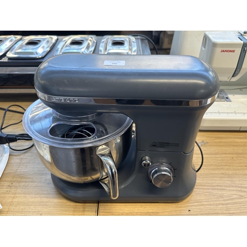 705 - An Ambiano Classic stand mixer with bowl and three attachments