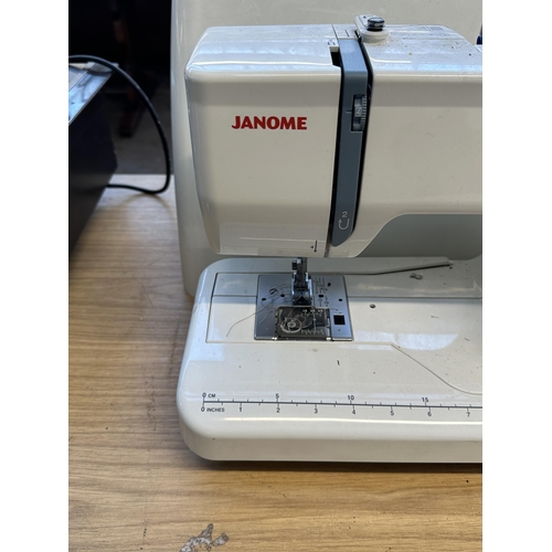 706 - A cased Janome Sewist 525S electric sewing machine