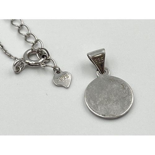 2008 - A collection of jewellery to include .925 silver pendant necklace, .925 silver St Christopher pendan... 