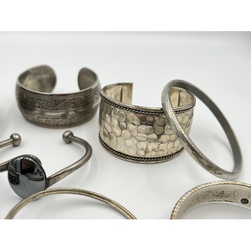 2012 - A collection of white metal bangles