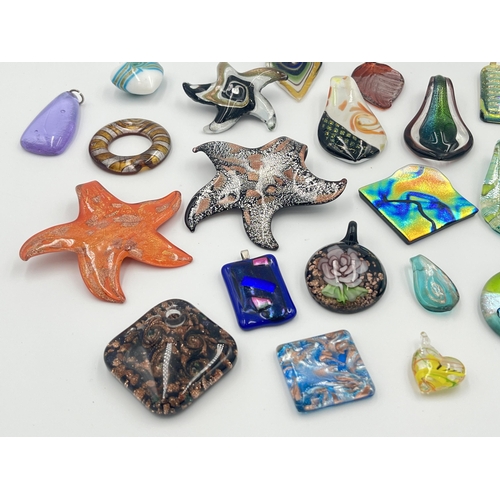 2015 - A collection of studio glass pendants