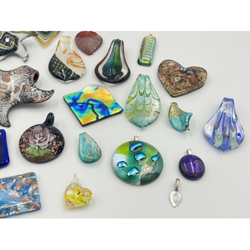 2015 - A collection of studio glass pendants