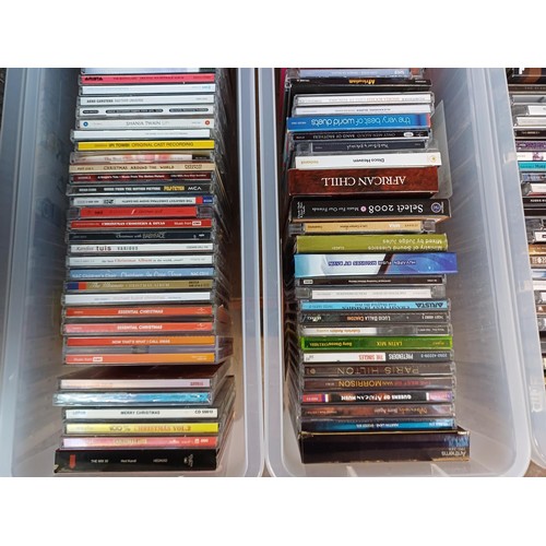 677 - Six boxes containing a collection of CDs - see images for titles