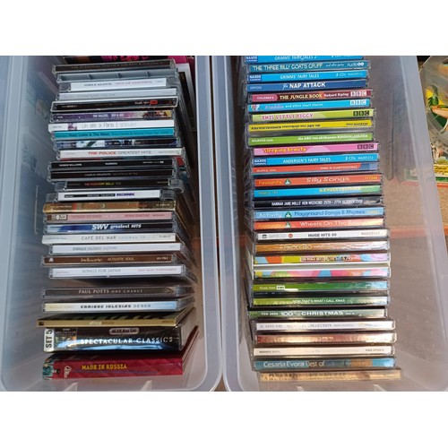 677 - Six boxes containing a collection of CDs - see images for titles