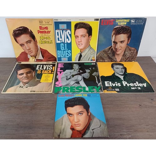 681 - Seven Elvis Presley vinyl records, 'Rock 'n' Roll' (CLP1093), 'No.2' (CLP 1105), 'Christmas Album' (... 