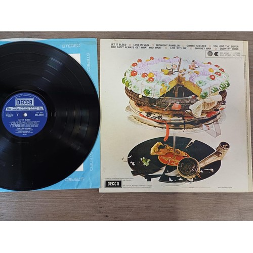 682 - Three Rolling Stones LP vinyl records, 'Let It Bleed', 'Gimme Shelter' and 'Stone Age' (inner sleeve... 