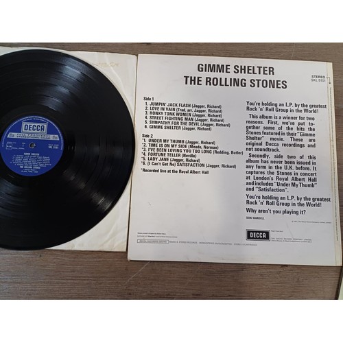 682 - Three Rolling Stones LP vinyl records, 'Let It Bleed', 'Gimme Shelter' and 'Stone Age' (inner sleeve... 