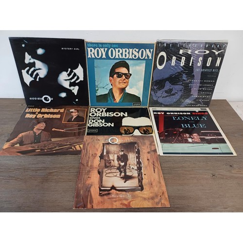 686 - Seven Roy Orbison vinyl records to include 'Lonely and Blue' (HA-U.2342), 'There Is Only One', 'Sing... 