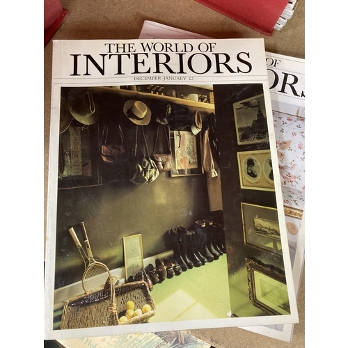 473 - A large collection of the World of Interiors magazines