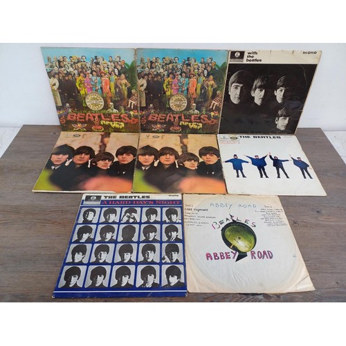 688 - Eight The Beatles LP vinyl records to include 'For Sale' mono and stereo, two 'Sgt. Peppers Lonely H... 